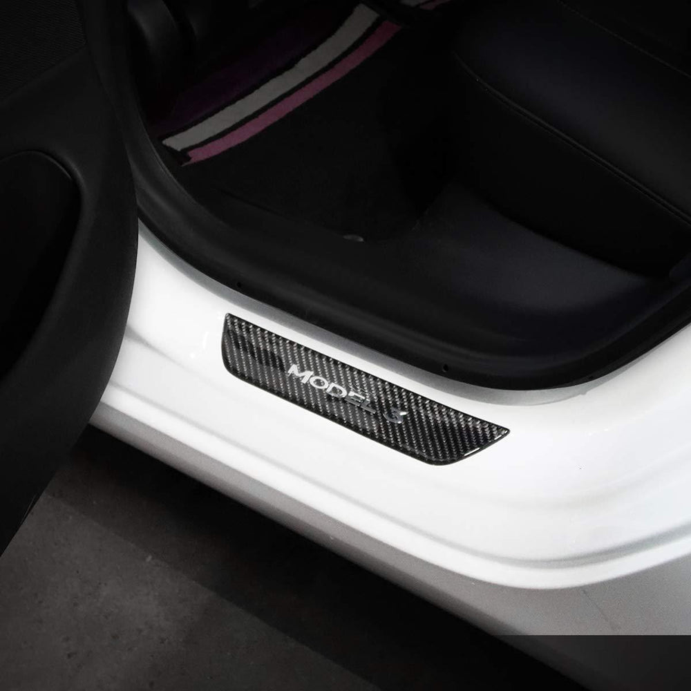 Tesla Model 3 Front / Real Door Sill Cover Protector (4 pcs) (2017-2023) - Evooor