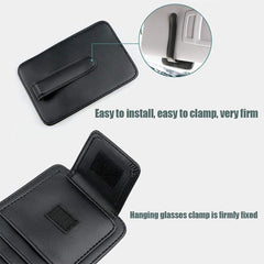 Leather Sun Visor Organizer For Tesla Models S/X/3/Y (2012-2023) - Evooor