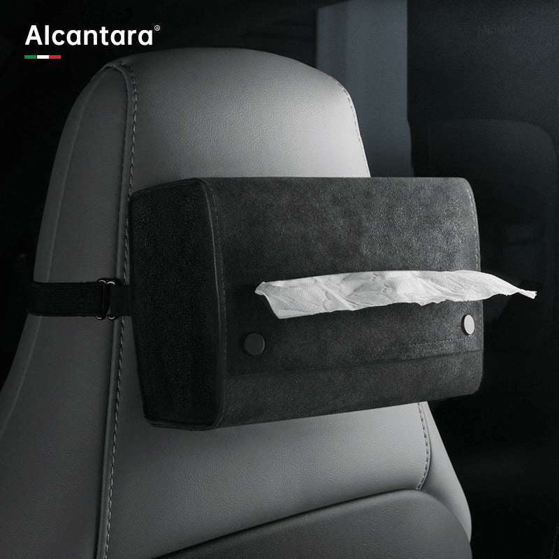 Model 3/Y/X/S Alcantara Tissue Box for Tesla - Evooor