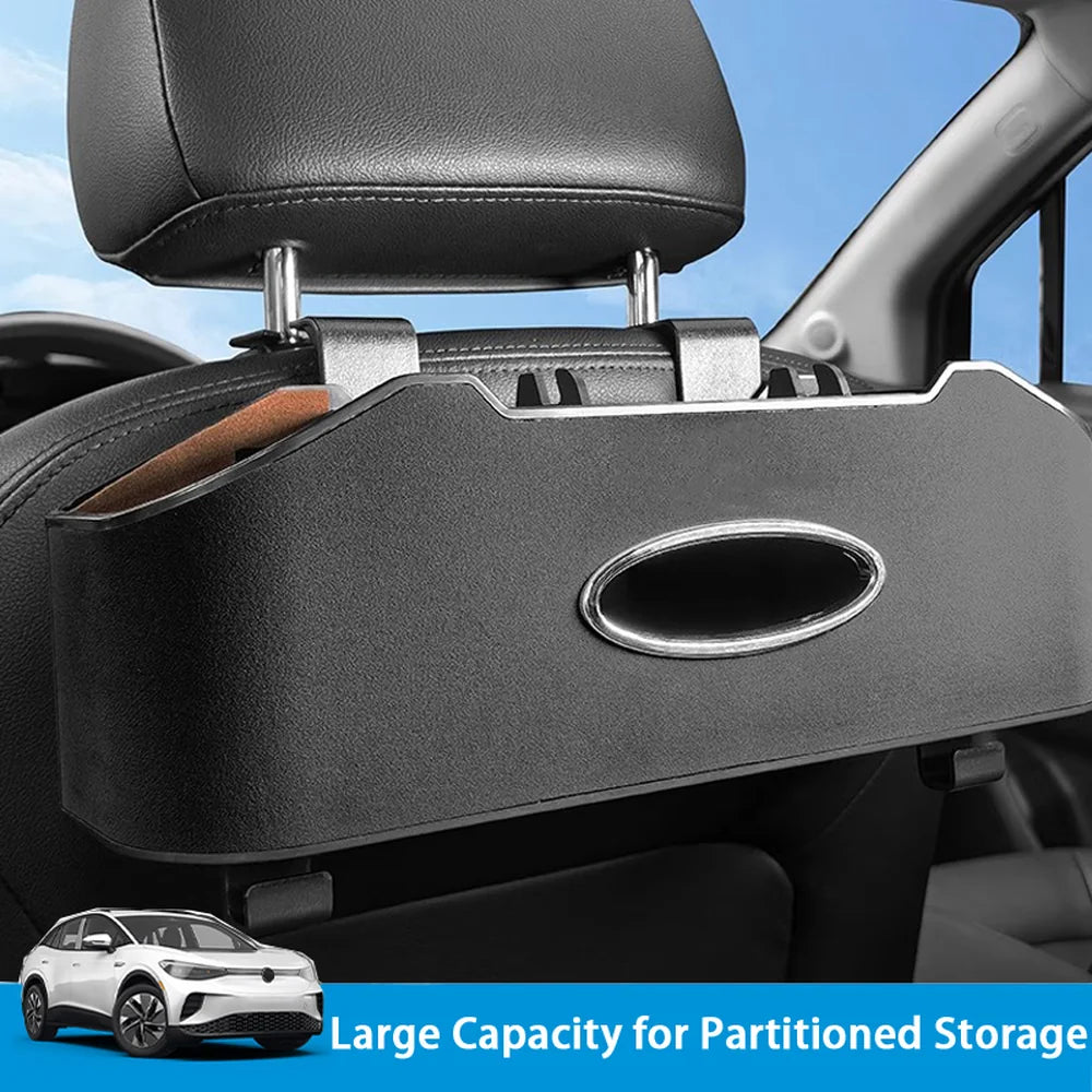 Alcantara Seat Back Multi-functional Storage Box For VW ID.4 2024-2025 - Evooor