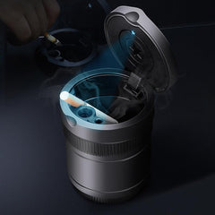 Model 3/Y/X/S Tesla Vehicle Ashtray with Smell-proof Lid and LED Light for Tesla(2012-2024) - Evooor