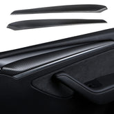 Tesla Model 3 Door Trim Cover Wrap ABS Matte Carbon Fiber Pattern (2 PCS) (2021-2023) - Evooor