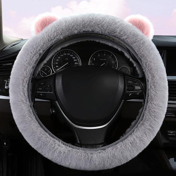 Model 3/Y/S/X Bear-Shaped Steering Wheel Protector for Tesla(2012-2024) - Evooor