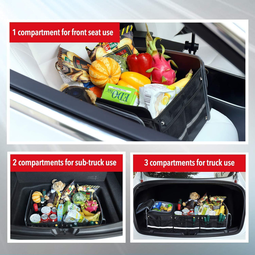 Spacious Waterproof Trunk Storage Organizer for Tesla Models S, X, 3, Y, and Cybertruck - Evooor