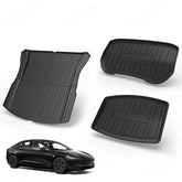 2024 Model 3 Highland All-Weather Floor Mats Full Set Trunk Mat Cargo Mat Frunk Cargo Liner for Tesla - Evooor