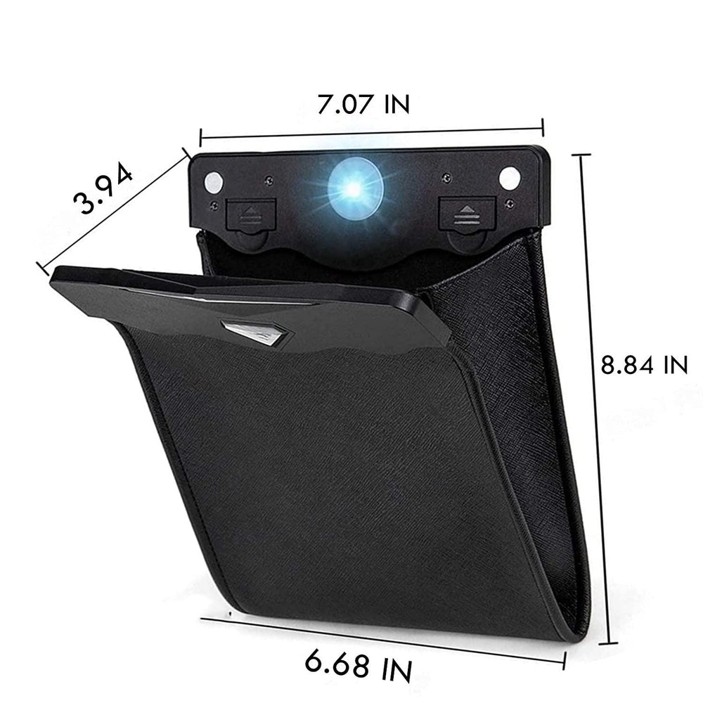 Durable LED Car Trash Can for Tesla Model 3/Y/X/S - Eco-Friendly Car Waste Bin - Evooor