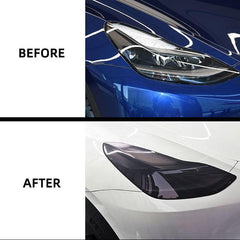 Tesla Model 3 & Y Headlight Protection Film (1 Pair) - Smoked (2017-2023) - Evooor