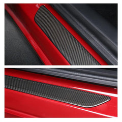 Premium Carbon Fiber Door Sill Guards for Tesla Model 3/Y - Set of 4 Pieces - Protect and Style Your Vehicle - Evooor