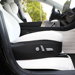 Tesla Model 3 & Y Seat Switch Caps Silver/Carbon Fiber (2017-2023) - Evooor