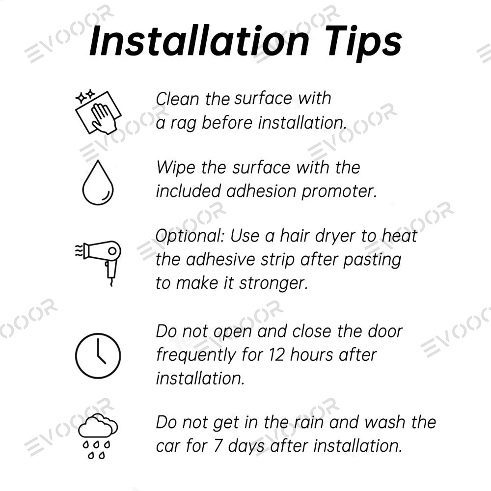 Door Seal Kit Wind Noise Reduction for Cybertruck - Evooor