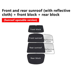 Model S Panoramic Sunshades Openable Sunroofs Sun Visor Accessories For Tesla(2015-2023) - Evooor