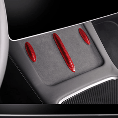 2021-2023 Tesla Model 3/Y Carbon Fiber Wireless Charging Center Console Trim Decor - Evooor