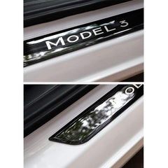 Tesla Model 3 Front / Real Door Sill Cover Protector (4 pcs) (2017-2023) - Evooor