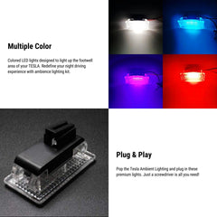 Enhanced Visibility: Tesla Model 3/X/S LED Footwell Lights (Set of 2) - Evooor