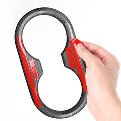 Model 3 Real Carbon Fiber Backseat Cup Holders Cover for Tesla(2017-2023) - Evooor