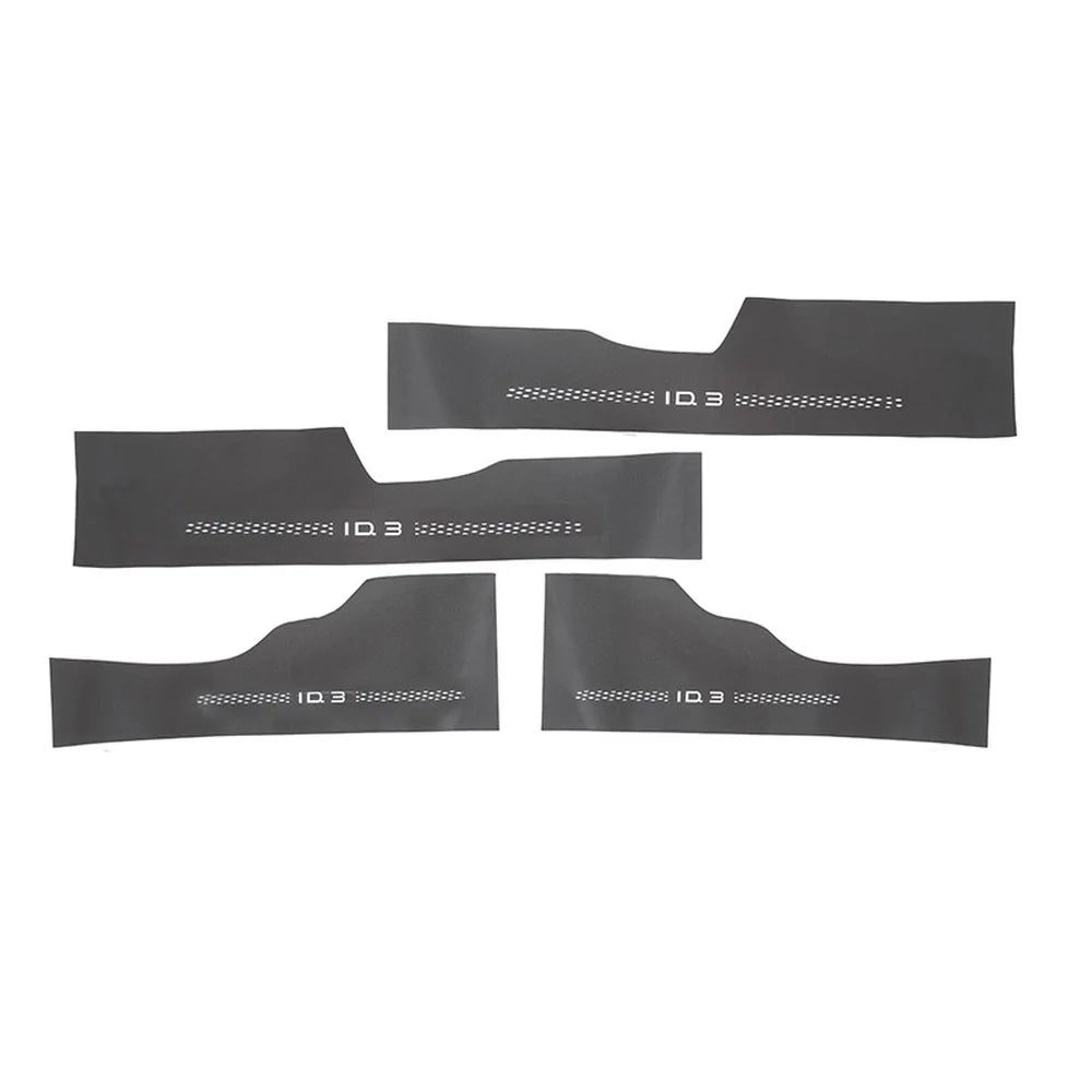 Leather Carbon Fiber Texture Door Sill For VW ID.4 2021-2025 - Evooor