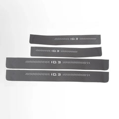 Leather Carbon Fiber Texture Door Sill For VW ID.4 2021-2025 - Evooor
