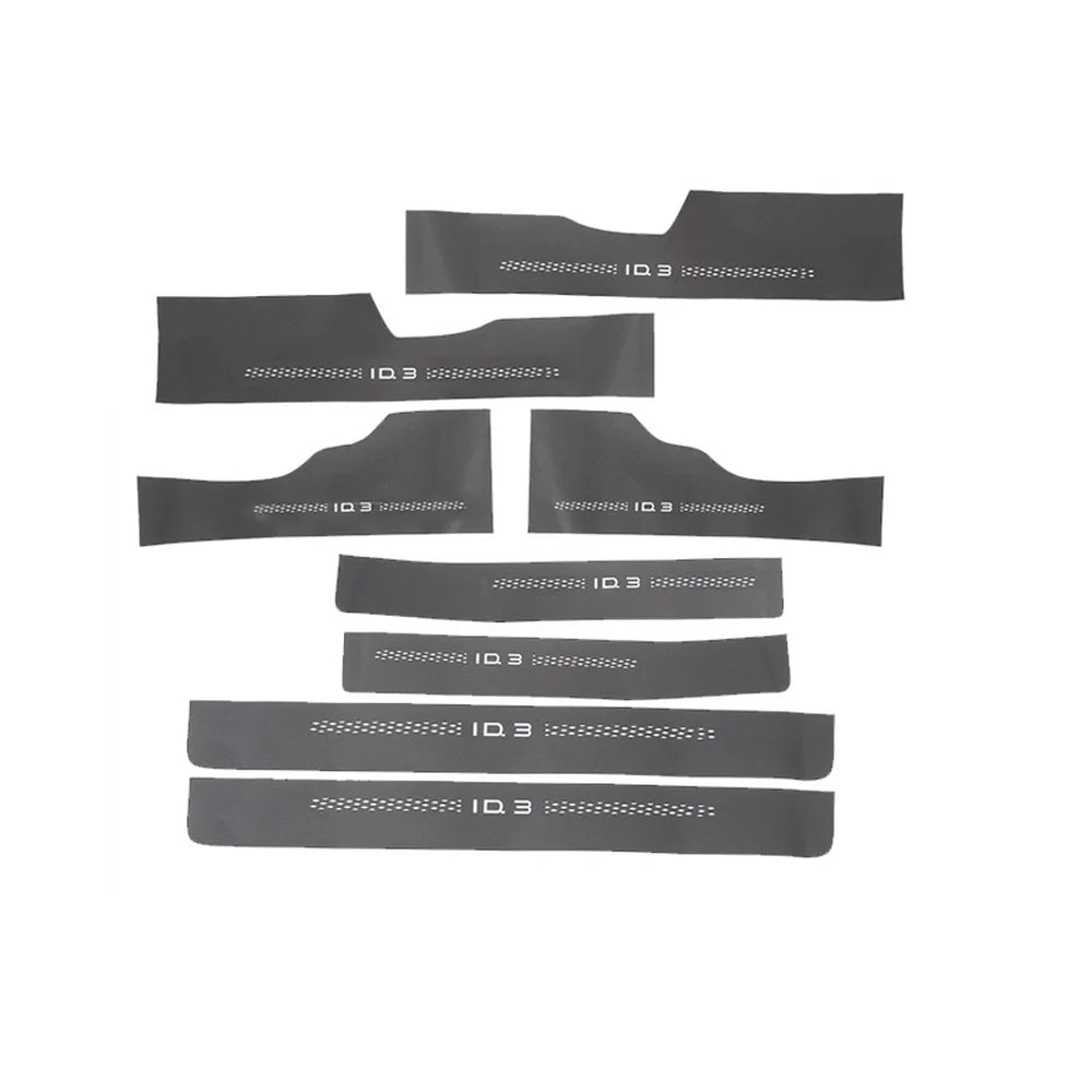 Leather Carbon Fiber Texture Door Sill For VW ID.4 2021-2025 - Evooor