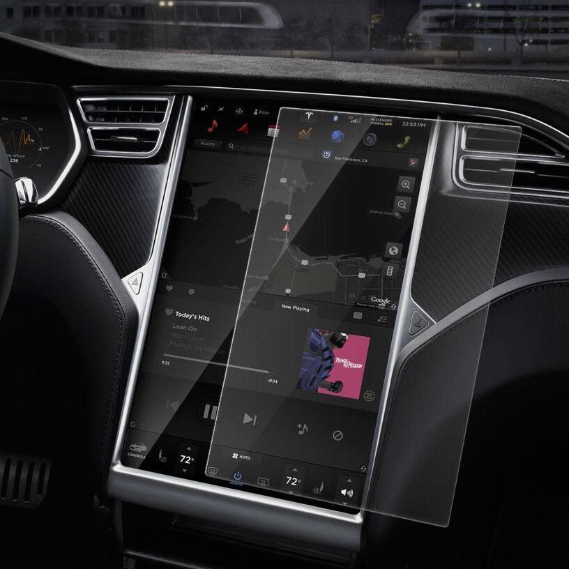 Model X/S Tempered Glass (9H) Screen Protector- Impact and Scratch-Resistant Screen Protective Film for Tesla(2012-2020) - Evooor