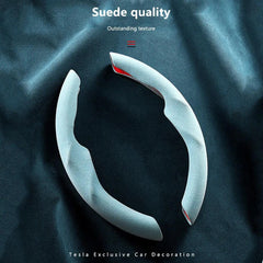 Model 3/Y Alcantara Steering Wheel Caps Cover for Tesla - Evooor