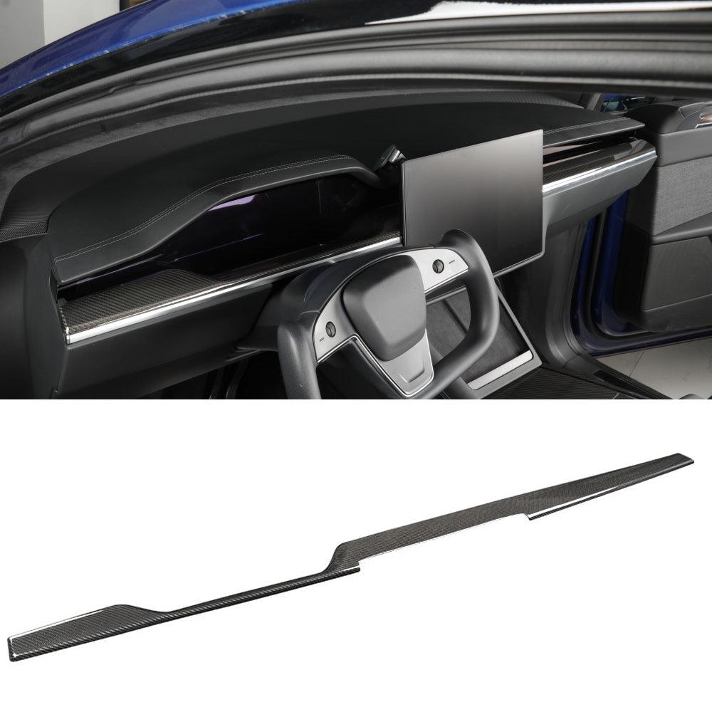 High-Quality Carbon Fiber Dashboard Protectors for Tesla Model S/X 2022 and Beyond - Evooor
