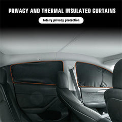 Privacy and Thermal Insulated Sunshades Curtains for Tesla Model 3(2017-2024) Sun Visor(fit for 2024 Model 3 Highland) - Evooor
