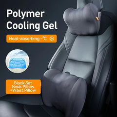 Tesla Model S/X/3/Y 3D Memory Foam Breathable Headrest Waist Pillow Seat Support - Evooor