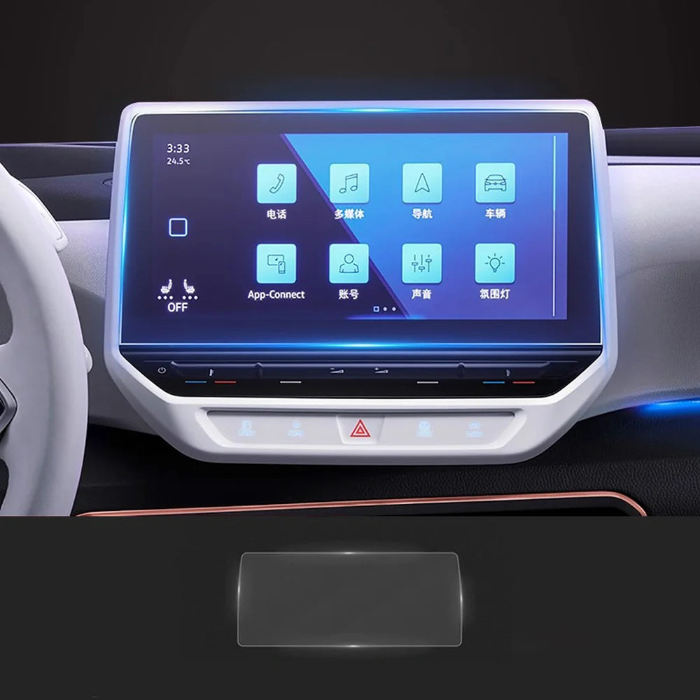 HD Tempered Glass Navigation & Dashboard Screen Protector For VW ID.3 2021-2025 - Evooor