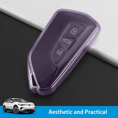 TPU Car Key Transparent Cover For VW ID.4 2023-2025 - Evooor