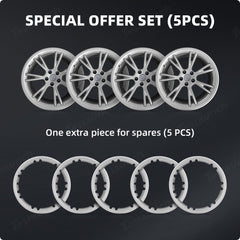 Enhanced Rim Guard for Tesla Model Y 19" Gemini Wheels - Protects Against Damage (Not Compatible with Stock Wheel Covers) - Evooor