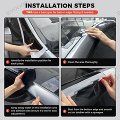 Tesla Model Y Juniper 2025+ TPU Roof Pillar Cover Kit for Easy Removal