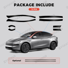 Tesla Model Y Juniper 2025+ TPU Roof Pillar Cover Kit for Easy Removal
