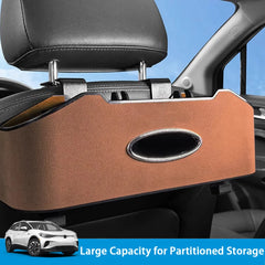 Alcantara Seat Back Multi-functional Storage Box For VW ID.4 2024-2025 - Evooor