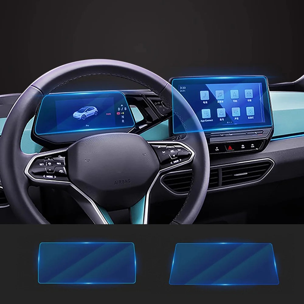 HD Tempered Glass Navigation & Dashboard Screen Protector For VW ID.3 2021-2025 - Evooor