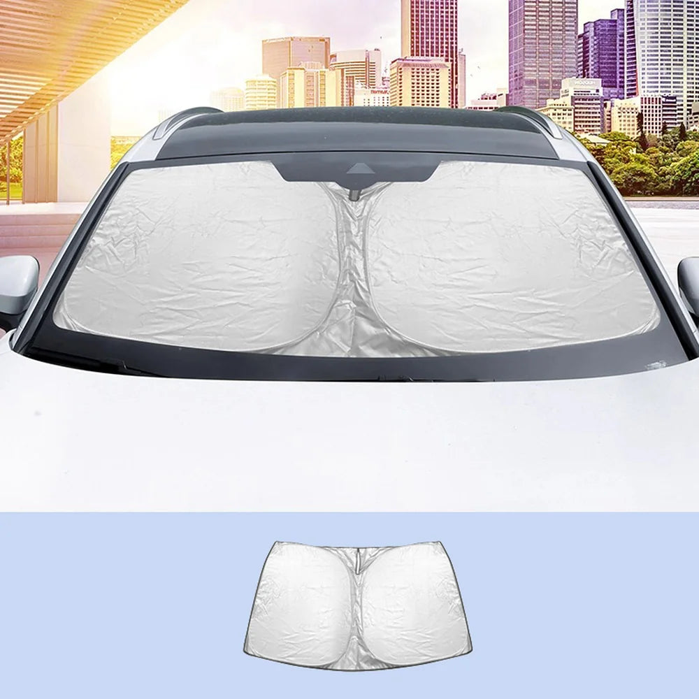 Aluminum Foil Front Window Windshield Sunshade Folding For VW ID.3 - Evooor