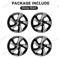 Tesla Model Y Juniper 2025+ 19'' Full-Cover Twist Spoke Wheel Covers Set - Pack of 4