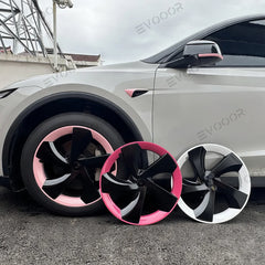 Tesla Model Y Juniper 2025+ 19'' Full-Cover Twist Spoke Wheel Covers Set - Pack of 4