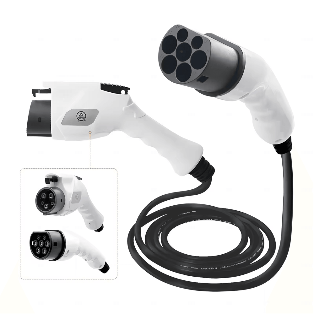 Type 2 to Type 1 Electric Vehicle (EV) Charging Cable with J1772 Connector - Evooor