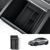 Silicone Center Console & Armrest Lower Storage Tray for Tesla Model Y Juniper 2025+ - Evooor