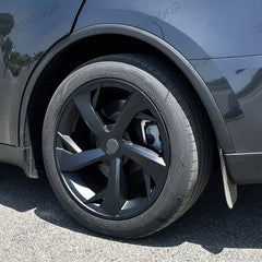 Set aus 4 Edelstahl 19'' Tesla Model Y Juniper 2025+ Radabdeckungen im Speichendesign