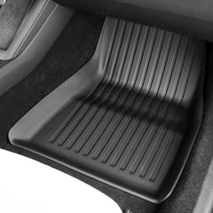 2024 Model 3 Highland Floor Mats All Weather Double Layer Flocking Tpe For Tesla - Evooor
