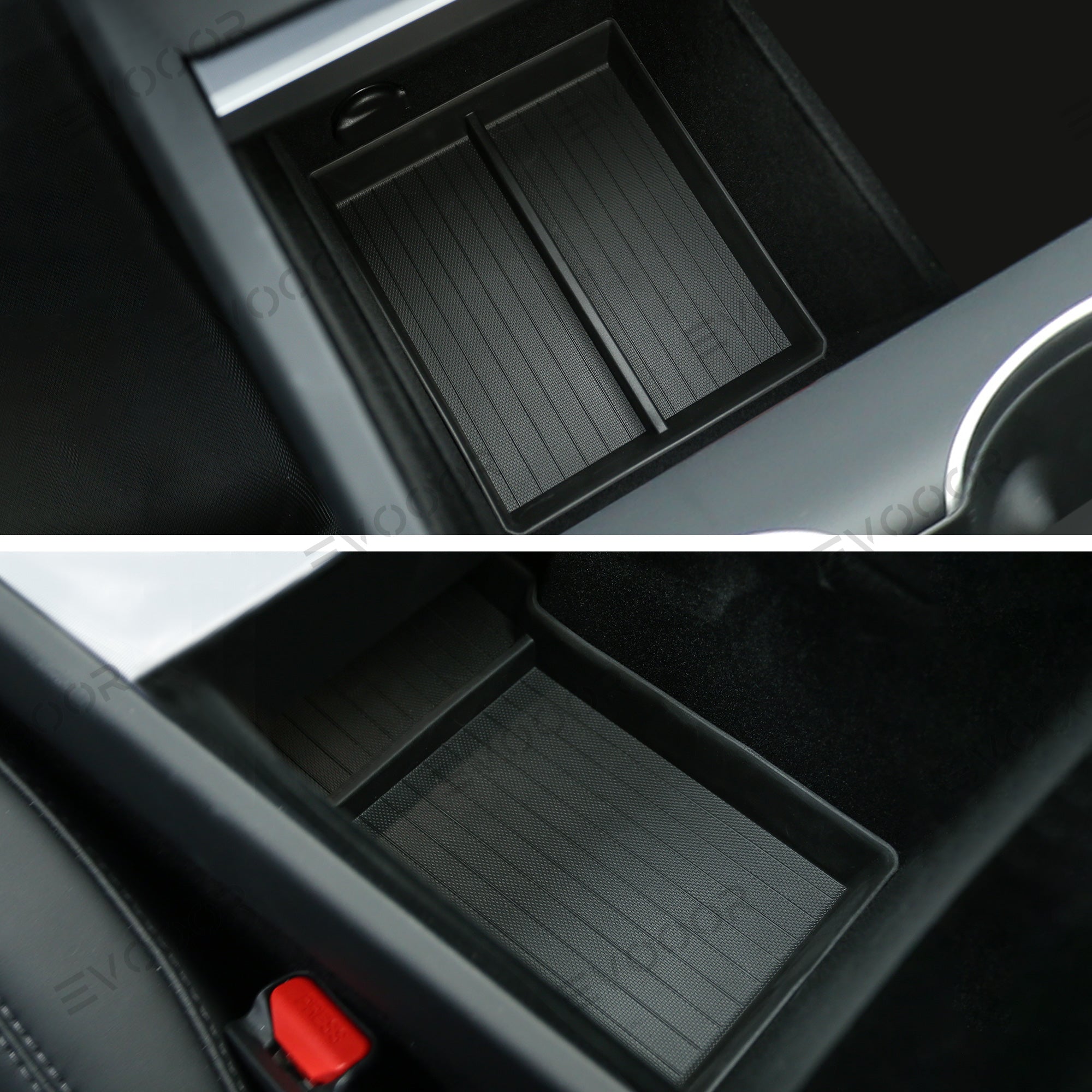 Tesla Model 3 Highland Armrest Hidden Storage Box Press Style