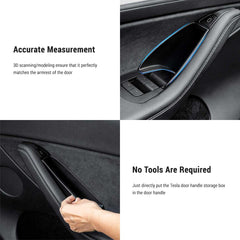 Model 3 Door Handle Storage Box(4 pcs) for Tesla(2017-2023) - Evooor