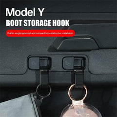 Model Y Rear Trunk Hook Storage for Luggage Bag Umbrella Hanger Hooks(2PCS) For Tesla - Evooor