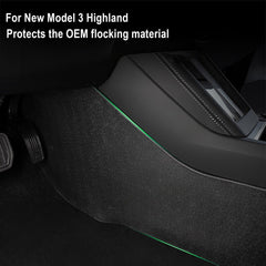 Model 3 Highland 2024 Center Console Side Anti-Kick Mats Dust Resistant Protector Cover for Tesla - Evooor