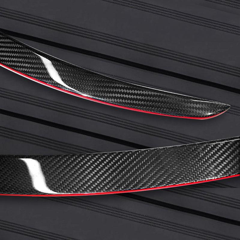 Model Y Real Carbon Fiber Spoiler Wing Red Color for Tesla - Evooor