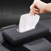 Model S/3/X/Y Leather Napkin Holder Leather Tissue Box for Tesla - Evooor