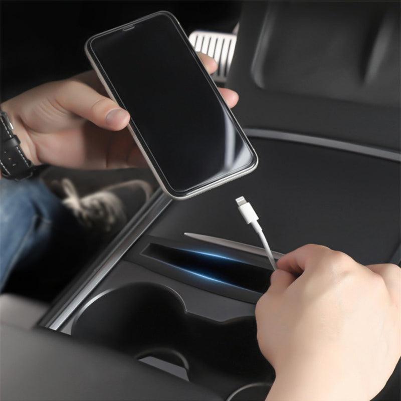Tesla Model 3/Y Charging Cable Storage Box Center Console Storage Box - Evooor