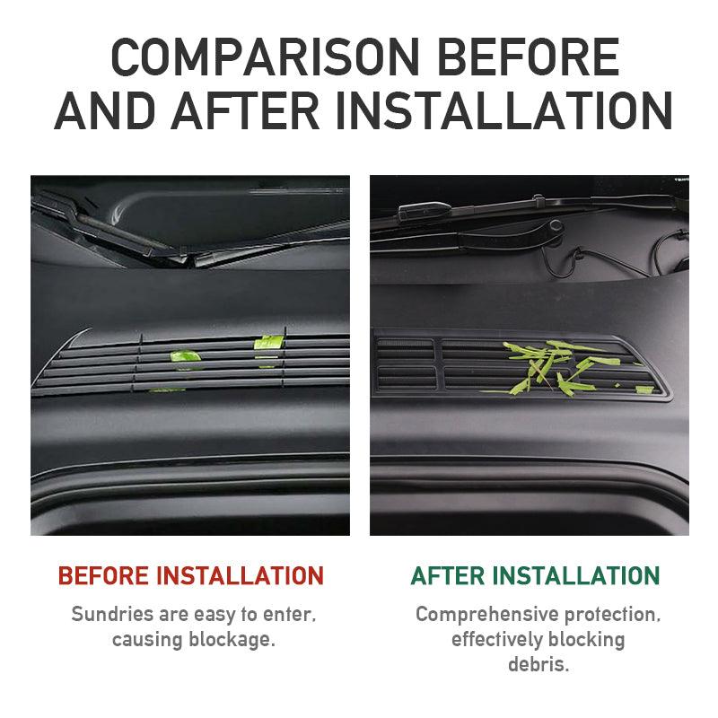 2024 Model 3 Highland Front Standby Storage Box Cover Air Conditioner Air Inlet Protective Mesh Grill Panel for Tesla - Evooor