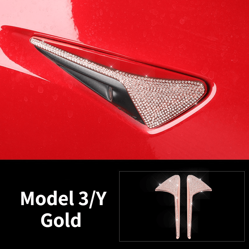 Model 3/Y Crystal side label decoration suitable for Tesla(2017-2022) - Evooor